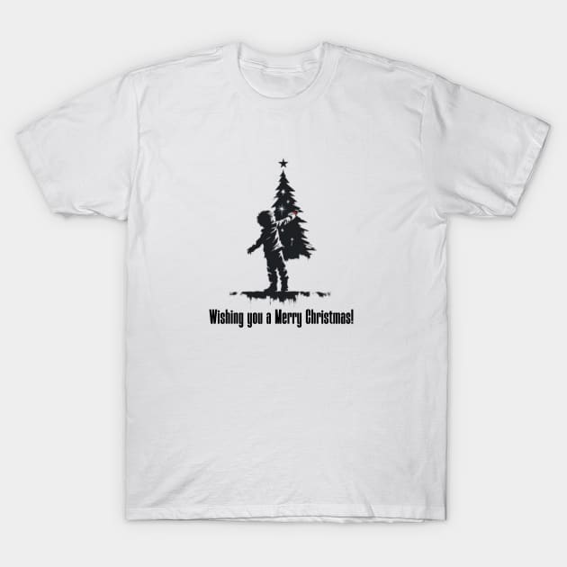 Wishing you a Merry Christmas T-Shirt by Apotis